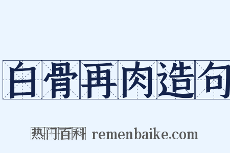 白骨再肉造句是什么意思的图片